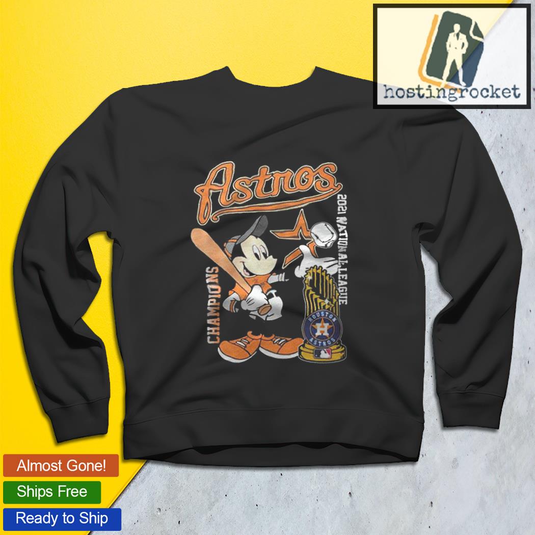 Mickey Mouse playing Baseball Astros champions 2021 national league Houston Astros  shirt, hoodie, sweater and long sleeve