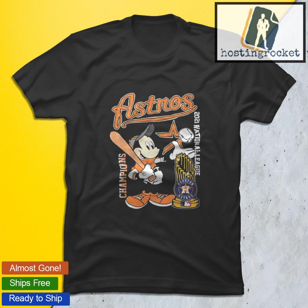 Top mickey Mouse Houston Astros National League Champions Astros shirt - T- Shirt AT Fashion LLC