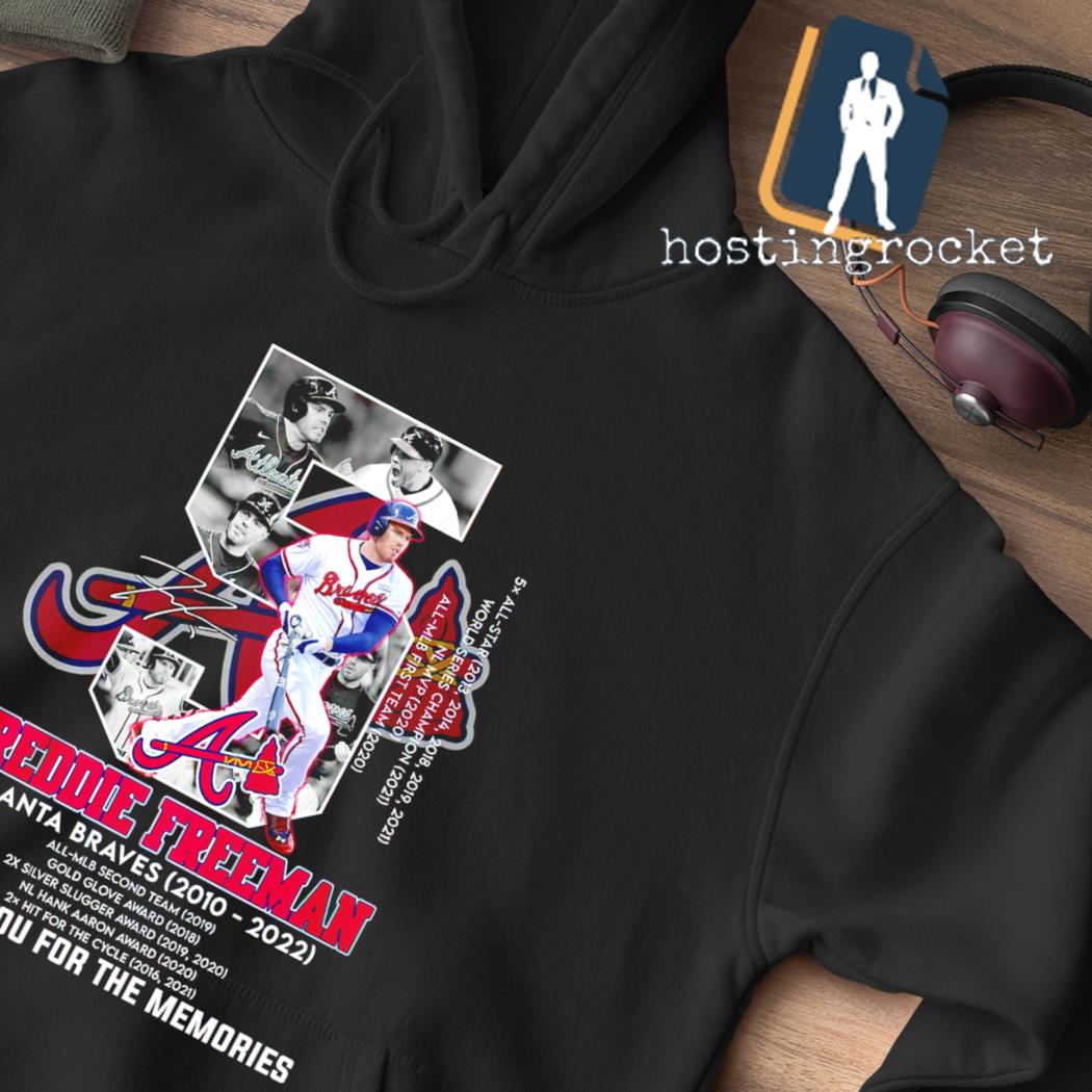 Freddie Freeman 05 Atlanta Braves 2010 2022 #12 Seasons signature shirt,  hoodie, sweater, long sleeve and tank top
