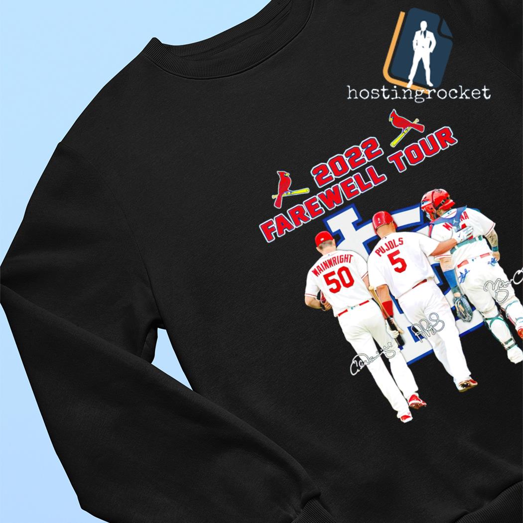 St Louis Cardinals Adam Wainwright Albert Pujols And Yadier Molina The  Legends Tour 2022 shirt,Sweater, Hoodie, And Long Sleeved, Ladies, Tank Top