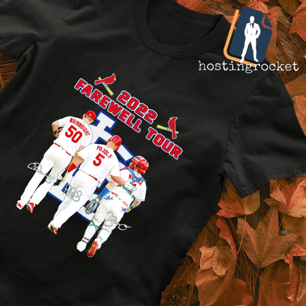 St Louis Cardinals Adam Wainwright Albert Pujols And Yadier Molina Thank  You For The Memories Signatures T Shirt, hoodie, sweater, long sleeve and  tank top