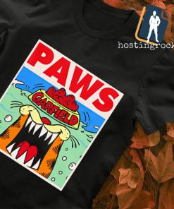 Jaws parody garfield paws shirt