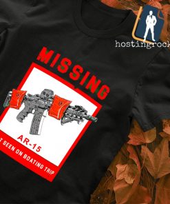 Missing AR-15 last seen on boating trip shirt