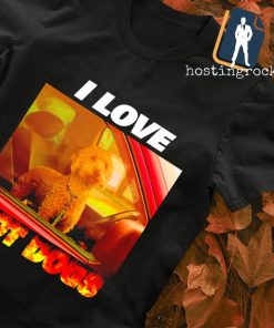 Poodle I love hot dogs shirt
