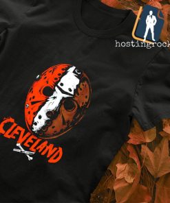 Cleveland football Halloween mask T-shirt