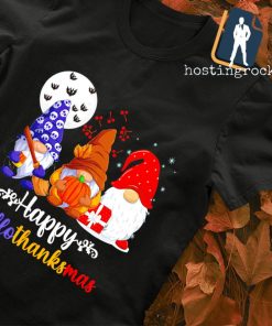 Gnomes Happy Hallothanksmas and Christmas T-shirt