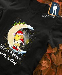 Snoopy moon life is better with a Dog Christmas shirt