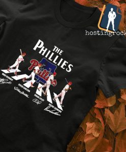 The Phillies abbey road Mike Schmidt Steve Carlton Chase Utley and Richie Ashburn signature T-shirt