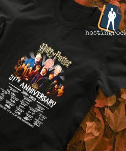 Harry Potter Wizarding World 27th anniversary 2001-20022 thank you for the memories signature T-shirt