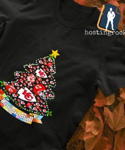 Kansas City Chiefs Merry and Bright Christmas tree shirt