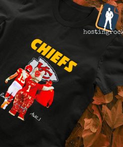 Kansas City Chiefs Patrick Mahomes K. C. Wolf and Andy Reid signature shirt