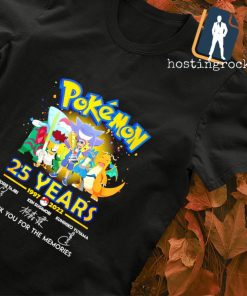 Pokemon 25 years 1997-2022 thank you for the memories T-shirt