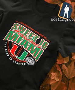 Miami Hurricanes Sweet 16 NCAA Division I Men's Basketball 2023 shirt