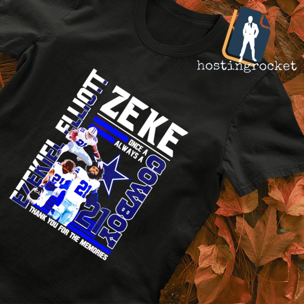 Ezekiel Elliott Zeke Cowboy thank you for the memories shirt, hoodie,  sweater, long sleeve and tank top