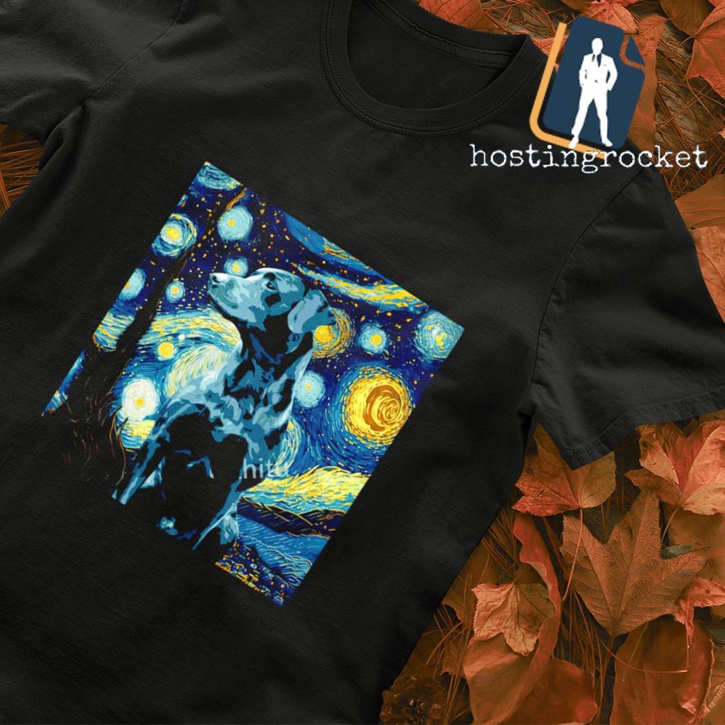 Labrador retriever painting Van Gogh shirt