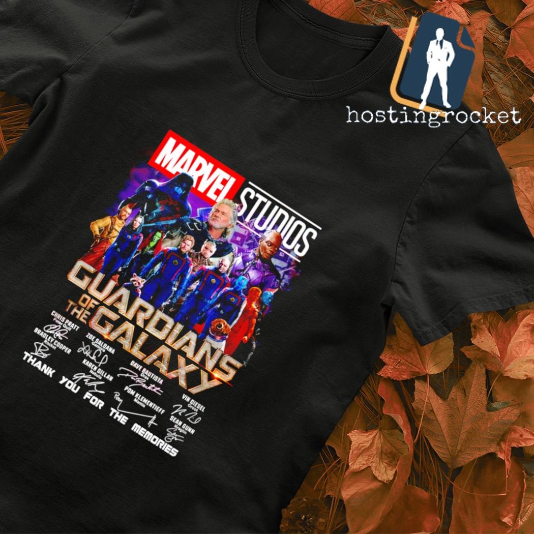 Marvel Studios Guardians of the Galaxy thank you for the memories signature shirt