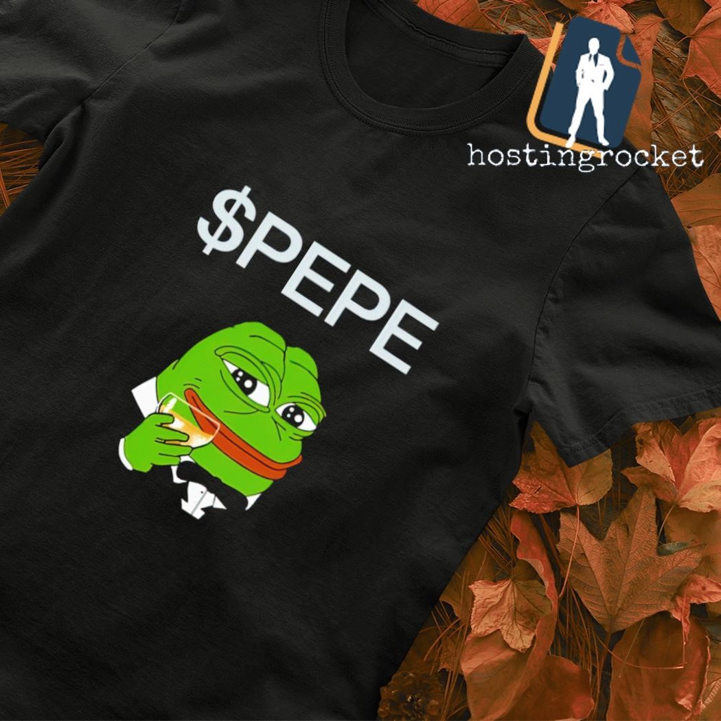 Pepe drinking wine shirt
