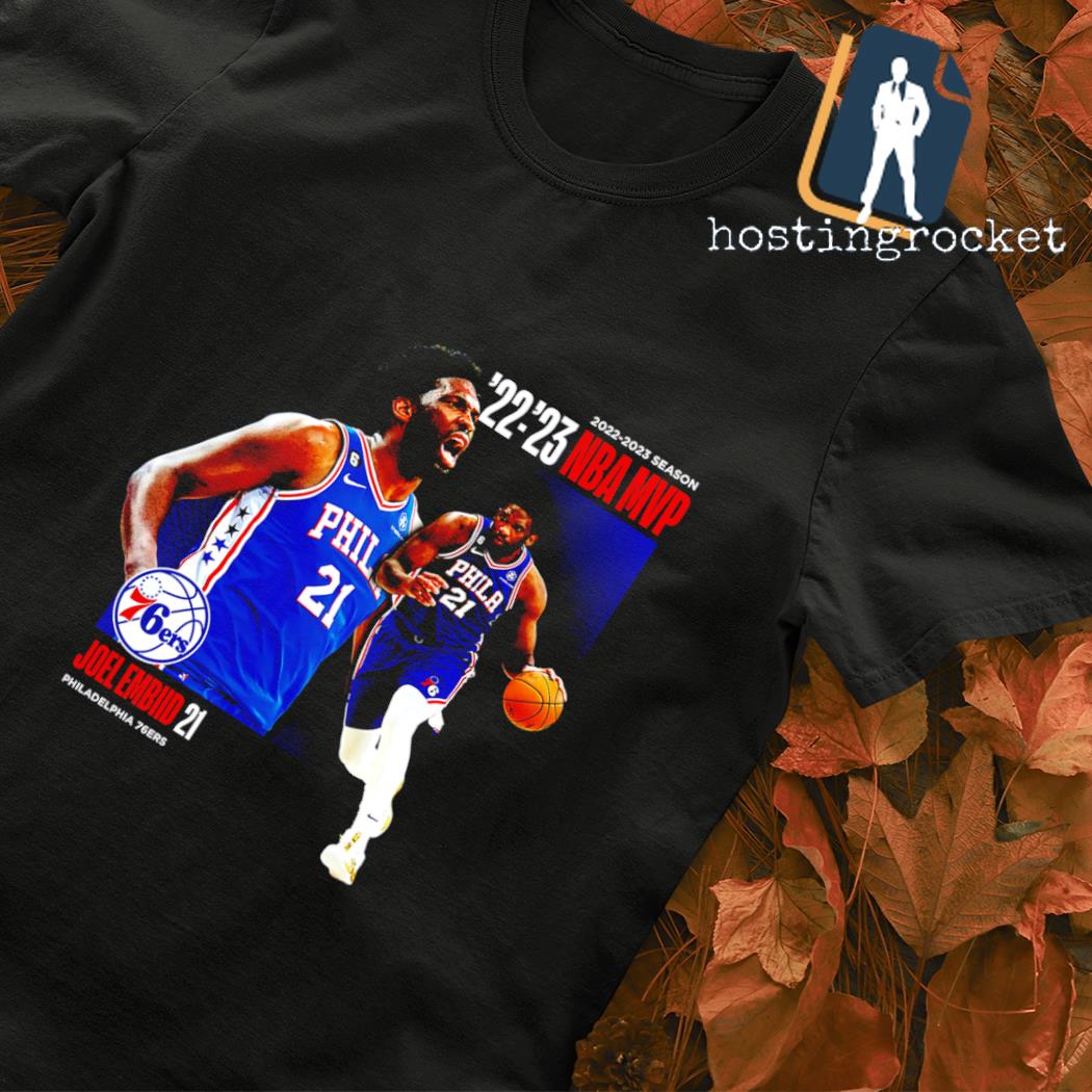 Joel Embiid 21 Philadelphia 76ers NBA MVP 2023 season shirt