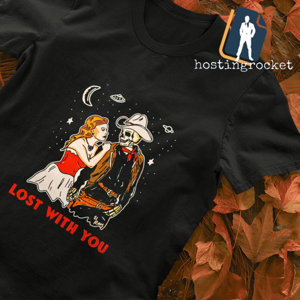 Lost with you cow skull shirt