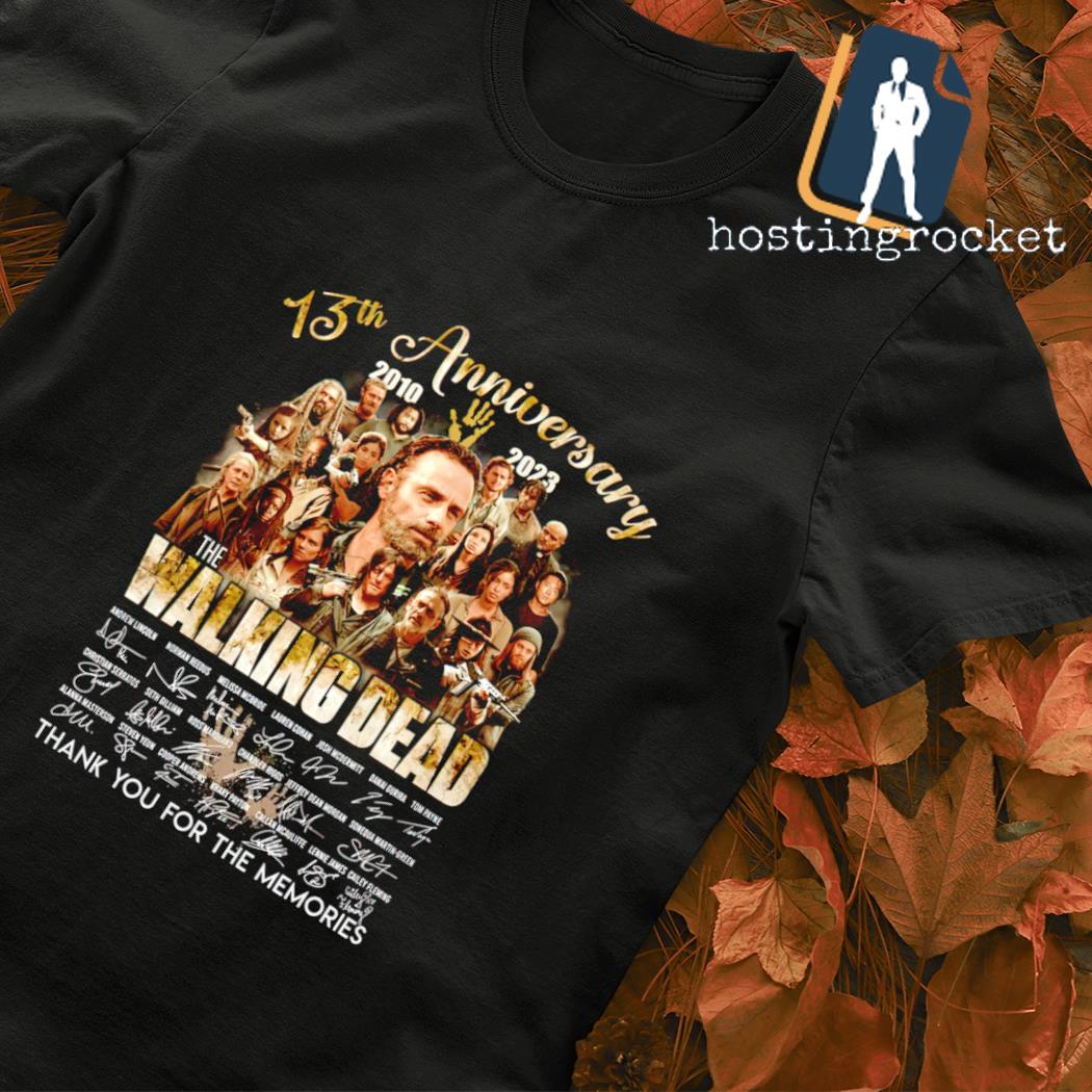 The Walking Dead 13th anniversary 2010-2023 thank you for the memories signature shirt