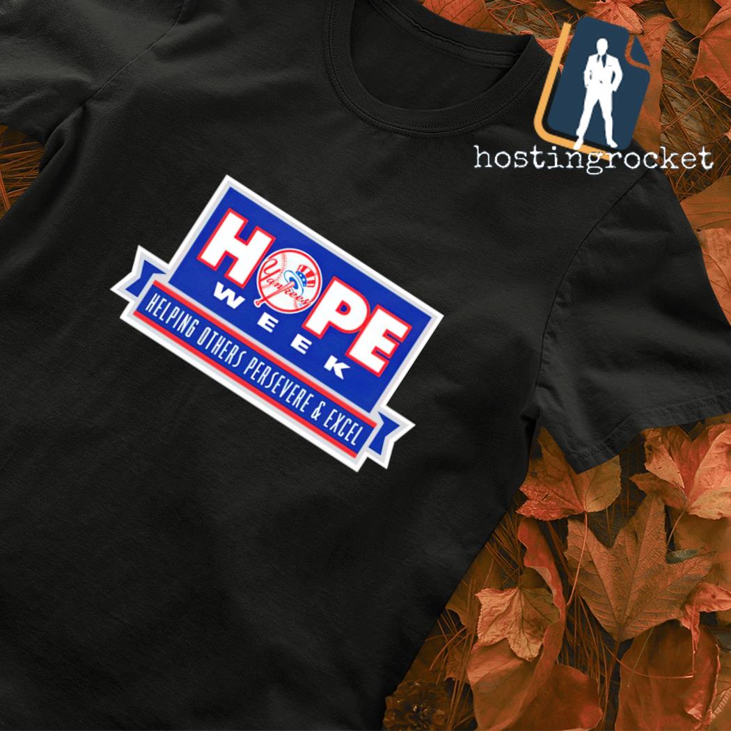 Yankees Hope Week Helping Others Persevere & Excel Long Sleeve Tee Shirt, Custom prints store