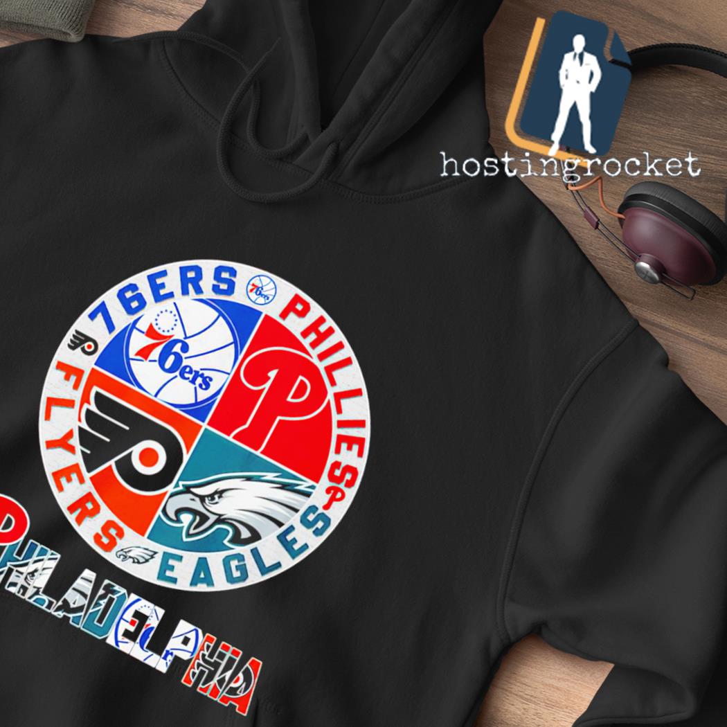 Philadelphia Circle Logo Sport Teams Phillies Eagles Flyers 76ers shirt,  hoodie, sweater, long sleeve and tank top