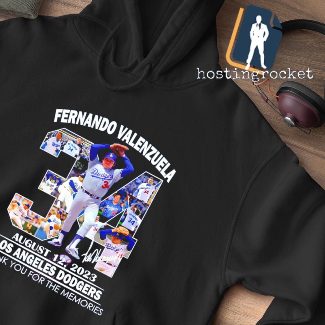 Fernando Valenzuela August 12, 2023 Los Angeles Dodgers Thank You For The  Memories Signature shirt, hoodie, sweater, long sleeve and tank top