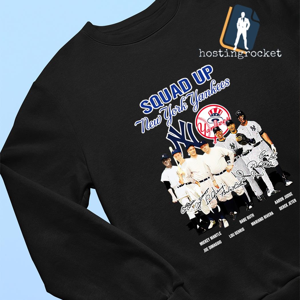 Squad up new york yankees legends signatures shirt, hoodie