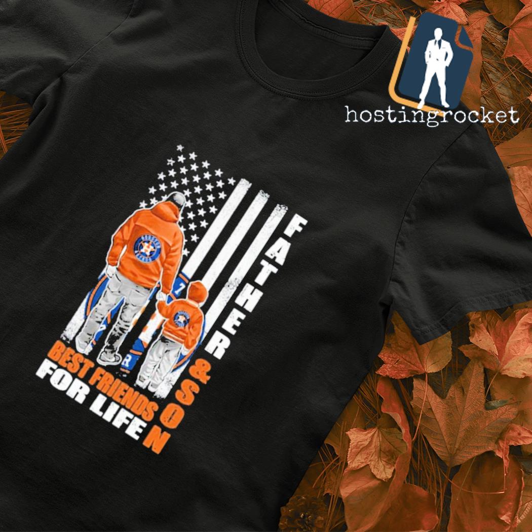 Houston Astros Father and Son Best Friends For Life USA Flag