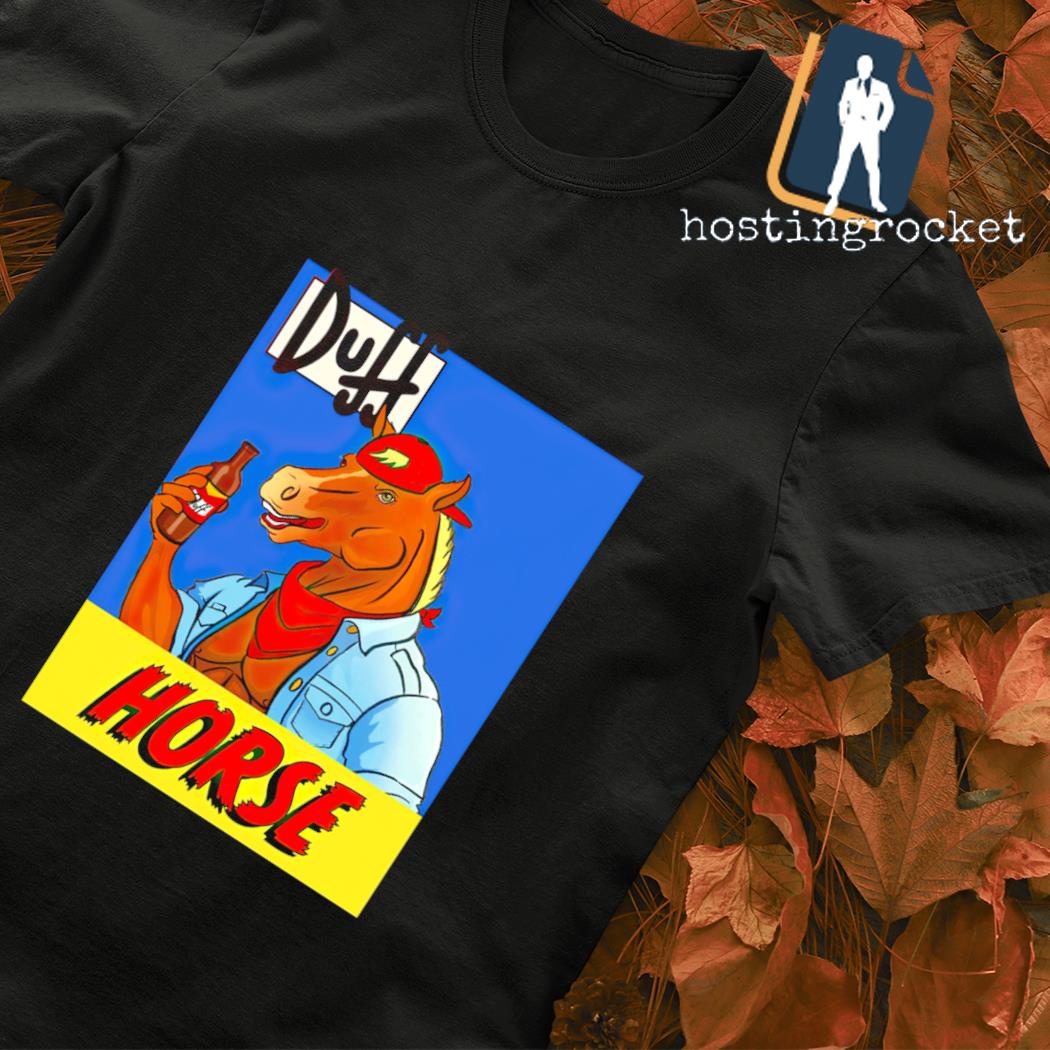 Duff cowboy horse art graphic shirt
