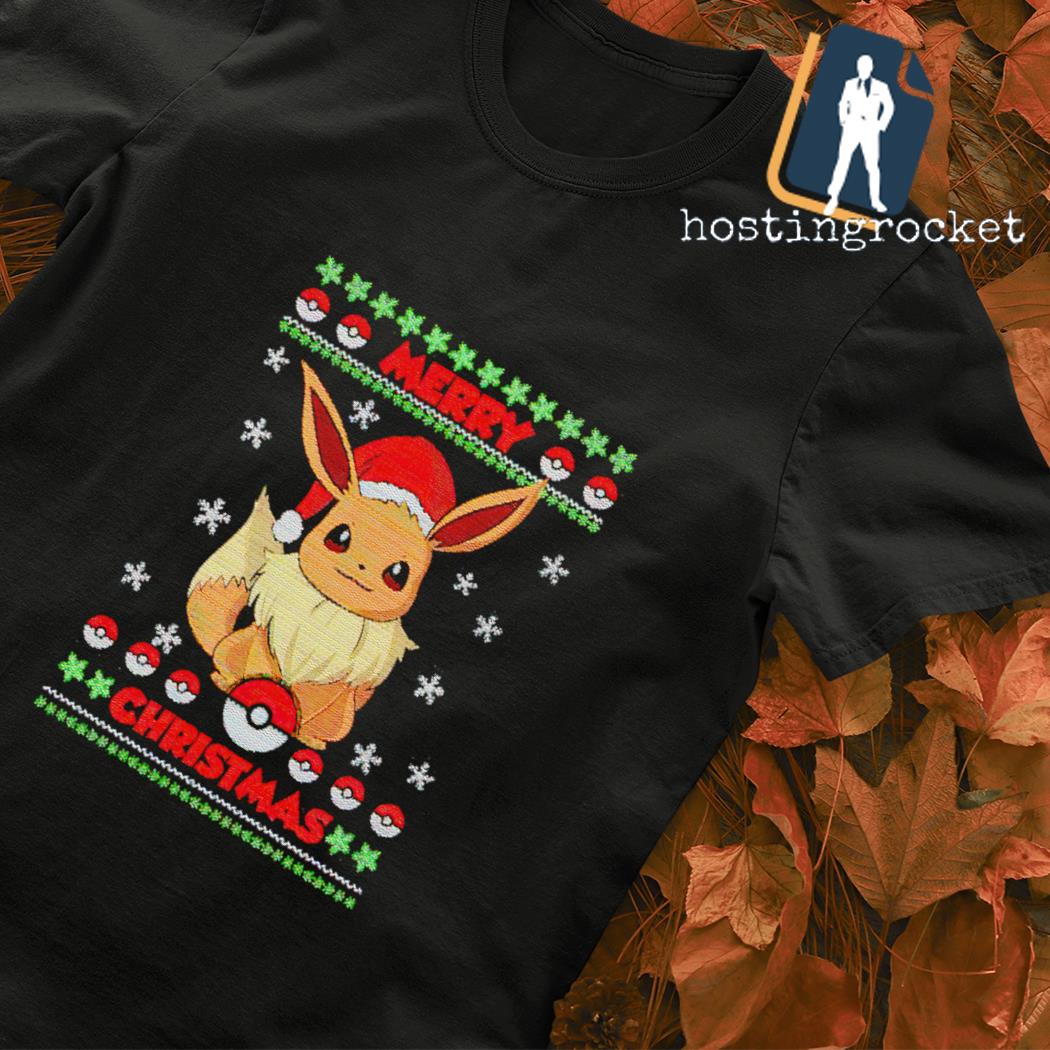 Eevee Pokemon ugly Merry Christmas shirt