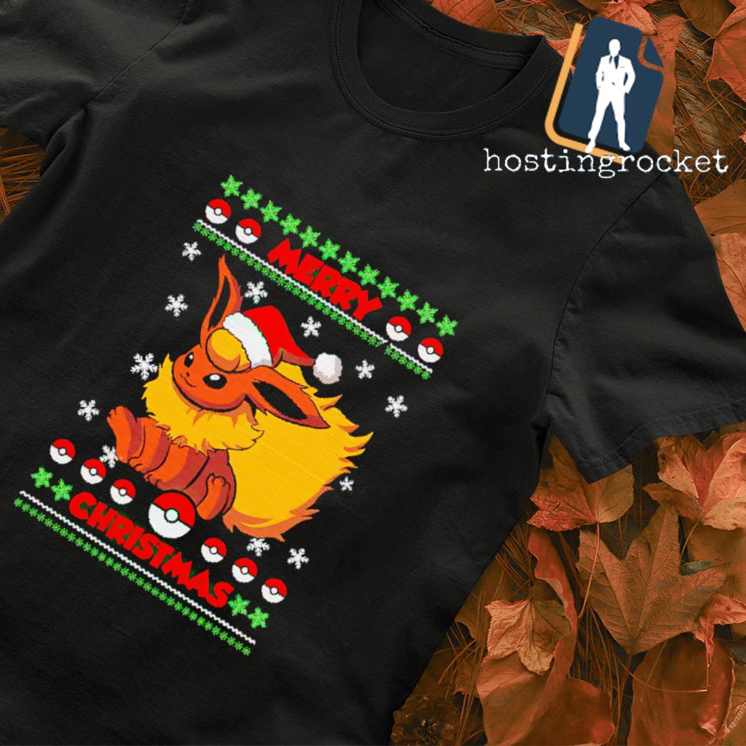 Flareon Pokemon ugly Merry Christmas shirt
