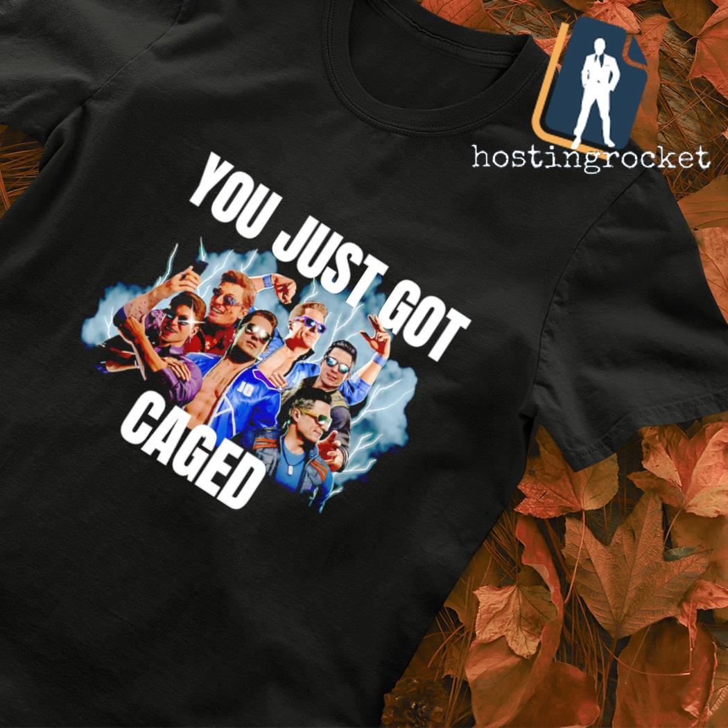 Johnny Cage Mortal Kombat you just got caged graphic shirt